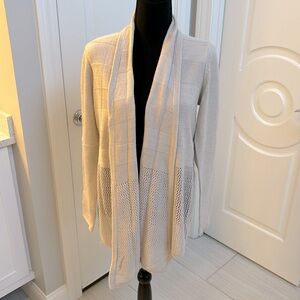 Limited open front long cardigan sweater beige/cream Size XS